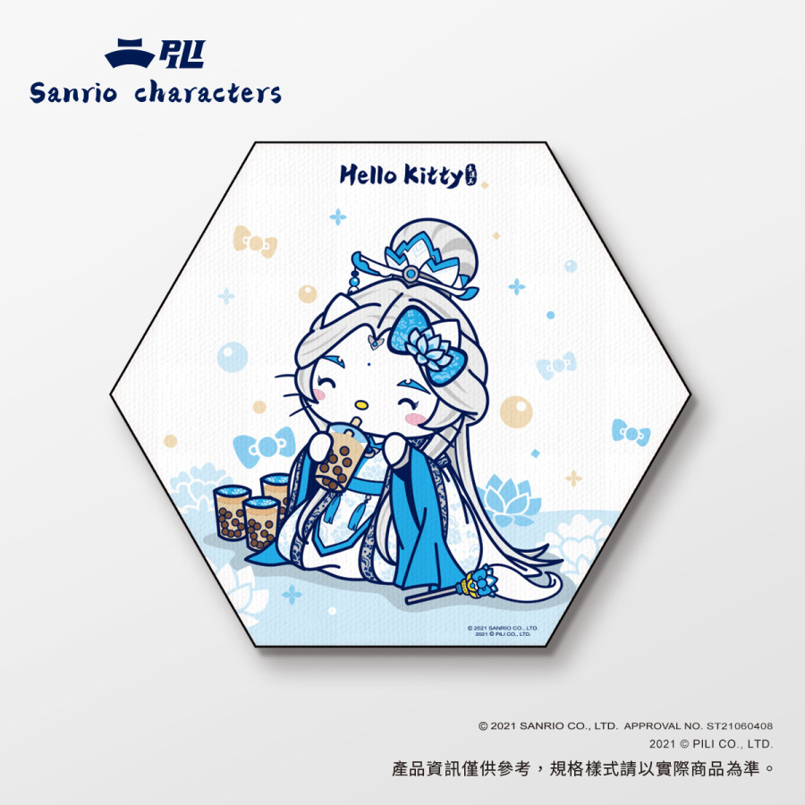 【霹靂x三麗鷗】六角形無框畫-HELLO KITTY素還真