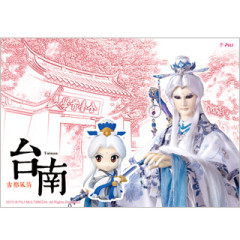 [OUTLET]《霹靂Q遊記》擦拭貼明信片-台南
